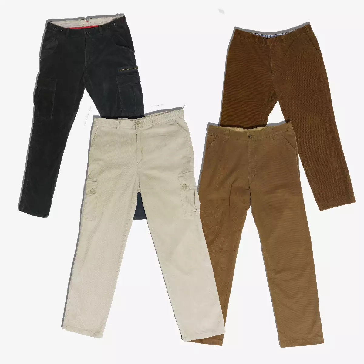 Pantalons homme velours - 60 Kg 95 Pièces